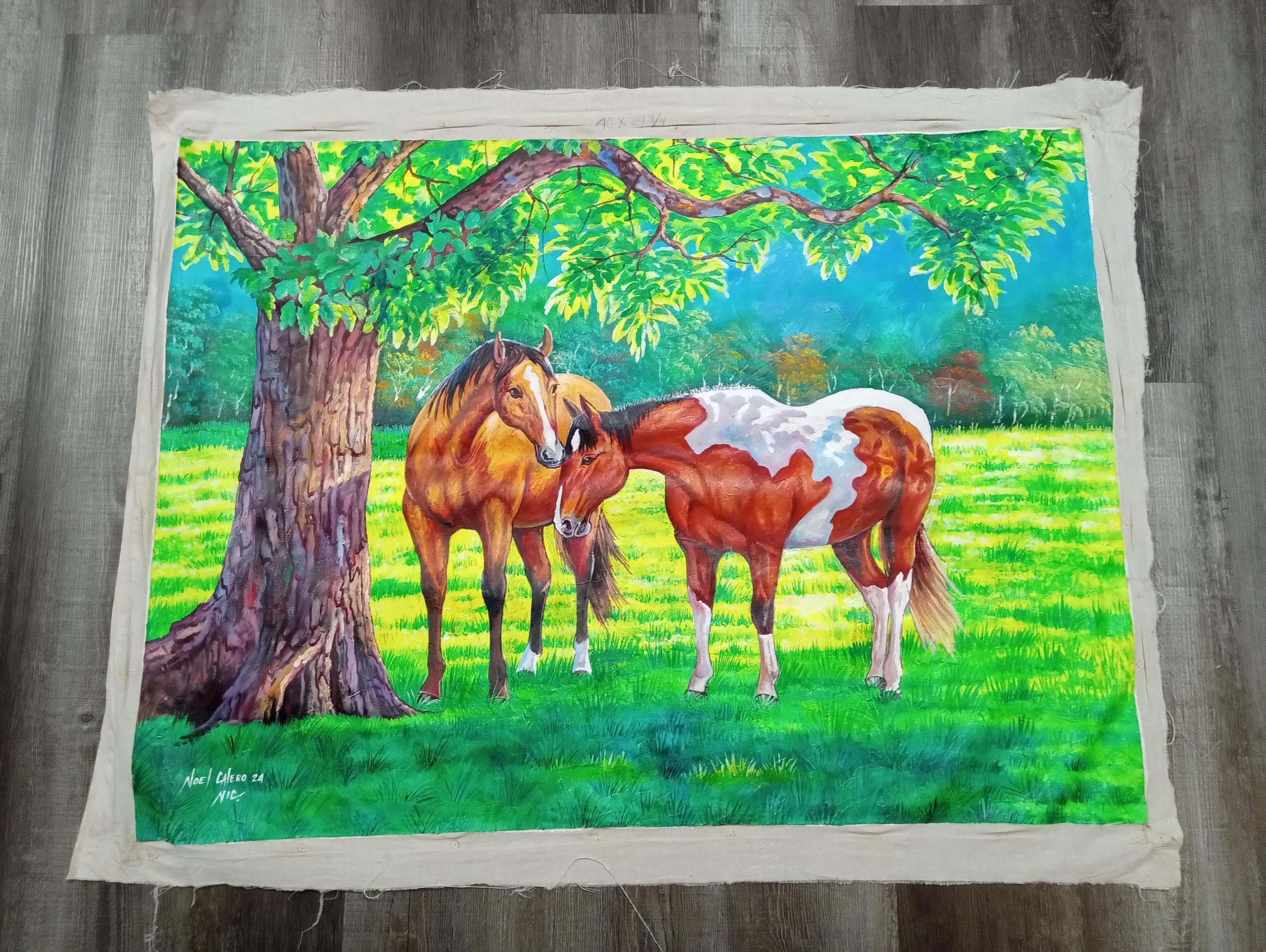 Horses Under the Shade by Noel Calero